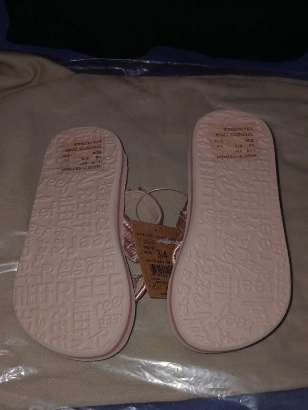 Reef Kids Rose Pink Leopard Print Flip Flops